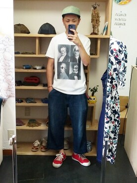 「masterkey（マスターキー）のアイテム（帽子）」を使った、yusuke さん（メンズ・170cm）の夏コーディネート