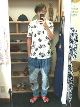 「Chaco（チャコ）のアイテム」を使った、yusuke さん（メンズ・170cm）の夏コーディネート