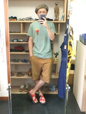 「VOO（ヴォー）のアイテム」を使った、yusuke さん（メンズ・170cm）の夏コーディネート