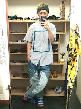 「アイテム（ヘアアクセサリー）」を使った、yusuke さん（メンズ・170cm）の夏コーディネート