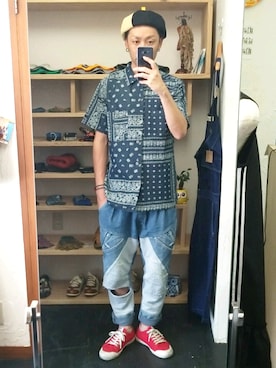 「STORES.jp（ストアーズドットジェーピー）のアイテム」を使った、yusuke さん（メンズ・170cm）の夏コーディネート