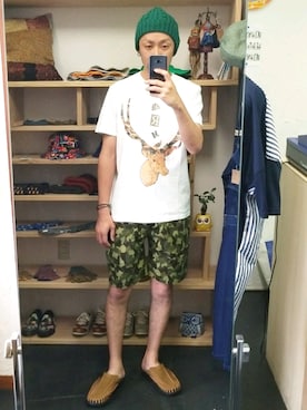 「Star Star（スタースター）のアイテム」を使った、yusuke さん（メンズ・170cm）の夏コーディネート