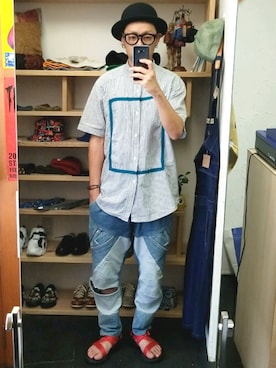 「Chaco（チャコ）のアイテム」を使った、yusuke さん（メンズ・170cm）の夏コーディネート