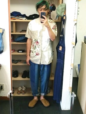 「STORES.jp（ストアーズドットジェーピー）のアイテム（シャツ/ブラウス）」を使った、yusuke さん（メンズ・170cm）の夏コーディネート