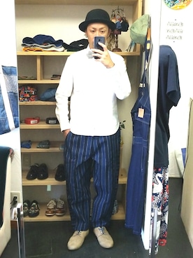 「STORES.jp（ストアーズドットジェーピー）のアイテム（シャツ/ブラウス）」を使った、yusuke さん（メンズ・170cm）の夏コーディネート