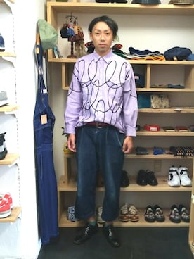 「STORES.jp（ストアーズドットジェーピー）のアイテム（シャツ/ブラウス）」を使った、yusuke さん（メンズ・170cm）の秋コーディネート