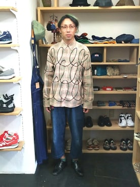 「STORES.jp（ストアーズドットジェーピー）のアイテム（シャツ/ブラウス）」を使った、yusuke さん（メンズ・170cm）の秋コーディネート