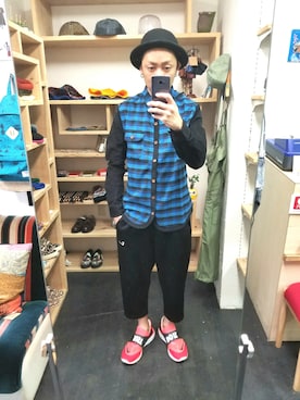 「STORES.jp（ストアーズドットジェーピー）のアイテム（シャツ/ブラウス）」を使った、yusuke さん（メンズ・170cm）の秋コーディネート