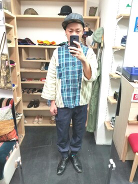 「masterkey（マスターキー）のアイテム（帽子）」を使った、yusuke さん（メンズ・170cm）の秋コーディネート