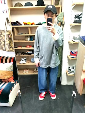 「masterkey（マスターキー）のアイテム（スウェット）」を使った、yusuke さん（メンズ・170cm）の秋コーディネート