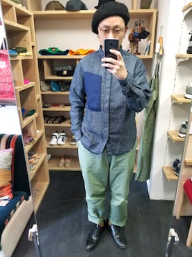 「masterkey（マスターキー）のアイテム（シャツ/ブラウス）」を使った、yusuke さん（メンズ・170cm）の秋コーディネート