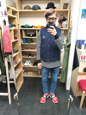 「masterkey（マスターキー）のアイテム」を使った、yusuke さん（メンズ・170cm）の秋コーディネート