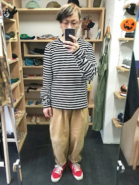 「LiSS（リス）のアイテム」を使った、yusuke さん（メンズ・170cm）の秋コーディネート