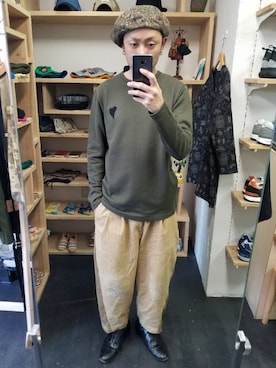 「アイテム（スウェット、その他）」を使った、yusuke さん（メンズ・170cm）の秋コーディネート