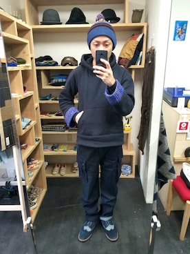 「TOMS（トムス）のアイテム」を使った、yusuke さん（メンズ・170cm）の冬コーディネート