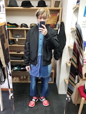 「masterkey（マスターキー）のアイテム（トップス）」を使った、yusuke さん（メンズ・170cm）の冬コーディネート