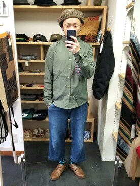「masterkey（マスターキー）のアイテム（パンツ）」を使った、yusuke さん（メンズ・170cm）の冬コーディネート