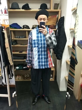 「STORES.jp（ストアーズドットジェーピー）のアイテム（シャツ/ブラウス）」を使った、yusuke さん（メンズ・170cm）の冬コーディネート