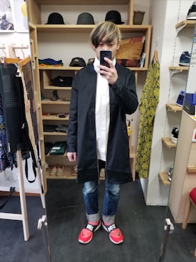 「ロング丈」｜「アイテム（ブルゾン）」を使った、yusuke さん（メンズ・170cm）の冬コーディネート