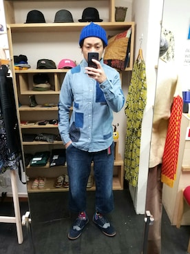 「masterkey（マスターキー）のアイテム（パンツ）」を使った、yusuke さん（メンズ・170cm）の冬コーディネート