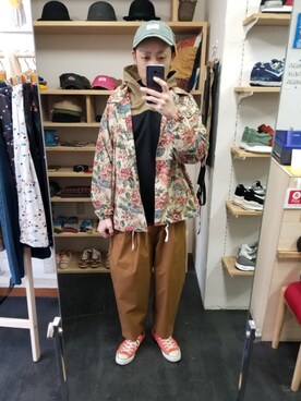 「masterkey（マスターキー）のアイテム（パンツ）」を使った、yusuke さん（メンズ・170cm）の冬コーディネート