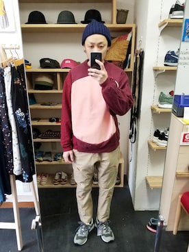 「アイテム（スウェット、その他）」を使った、yusuke さん（メンズ・170cm）の冬コーディネート