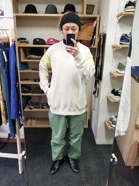 「masterkey（マスターキー）のアイテム（スウェット）」を使った、yusuke さん（メンズ・170cm）の冬コーディネート