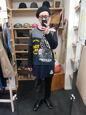 「masterkey（マスターキー）のアイテム（トップス）」を使った、yusuke さん（メンズ・170cm）の春コーディネート