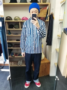 「AOZORA（アオゾラ）のアイテム」を使った、yusuke さん（メンズ・170cm）の春コーディネート