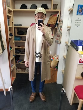 「革靴」｜「アイテム（その他アウター）」を使った、yusuke さん（メンズ・170cm）の春コーディネート