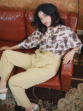 「VINTAGE（ヴィンテージ）のアイテム（アンダーウェア）」を使った、yuuue-さん（レディース・160cm）の夏コーディネート