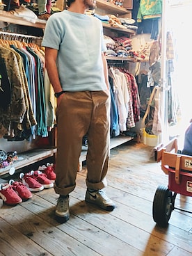 「 チノパン」｜ataco garageさん（メンズ・173cm）の春コーディネート