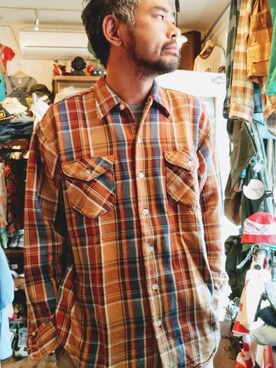 「OSHKOSH（オシュコシュ）のアイテム」を使った、ataco garageさん（メンズ・173cm）の秋コーディネート