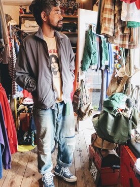 「アイテム（ブルゾン）」を使った、ataco garageさん（メンズ・173cm・30代）の秋コーディネート