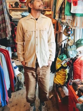 「アイテム（カバーオール）」を使った、ataco garageさん（メンズ・173cm・30代）の秋コーディネート