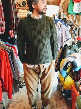 「ウールニット」｜ataco garageさん（メンズ・173cm）の冬コーディネート