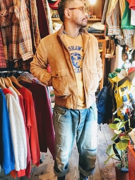 「アイテム（ブルゾン）」を使った、ataco garageさん（メンズ・173cm・30代）の冬コーディネート