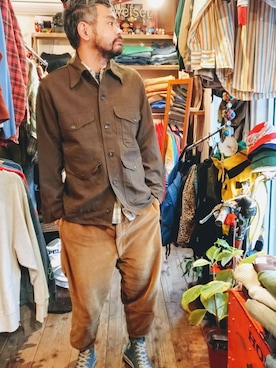 「FILSON（フィルソン）のアイテム（ジャケット/アウター）」を使った、ataco garageさん（メンズ・173cm）の冬コーディネート