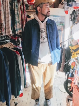 「アイテム（カバーオール）」を使った、ataco garageさん（メンズ・173cm・30代）の冬コーディネート
