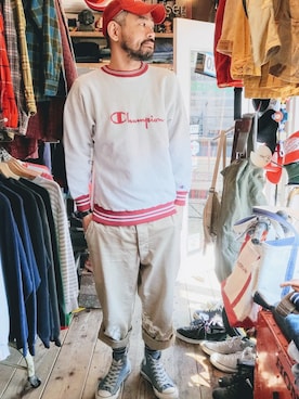 「Champion」｜ataco garageさん（メンズ・173cm）の春コーディネート