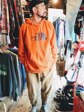 「ノースフェイス」｜ataco garageさん（メンズ・173cm）の春コーディネート