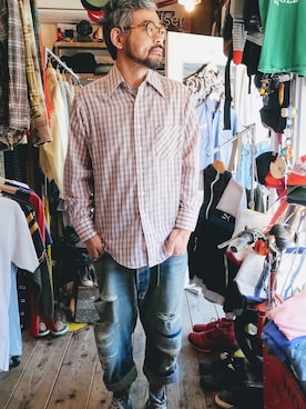 「J.C.PENNEY（ジェーシーペニー）のアイテム」を使った、ataco garageさん（メンズ・173cm）の春コーディネート