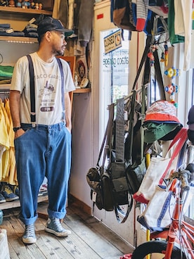 「J.C.PENNEY（ジェーシーペニー）のアイテム」を使った、ataco garageさん（メンズ・173cm）の夏コーディネート