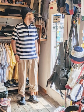 「アイテム（ポロシャツ）」を使った、ataco garageさん（メンズ・173cm・40代）の夏コーディネート