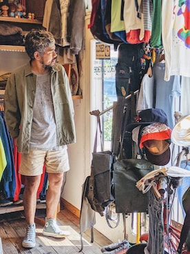 「アイテム（カバーオール）」を使った、ataco garageさん（メンズ・173cm・30代）の秋コーディネート