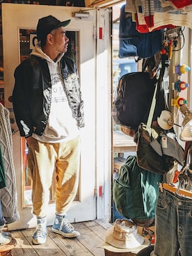 「アイテム（ブルゾン）」を使った、ataco garageさん（メンズ・173cm・40代）の冬コーディネート