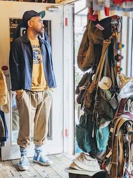 「アイテム（ブルゾン）」を使った、ataco garageさん（メンズ・173cm・40代）の春コーディネート