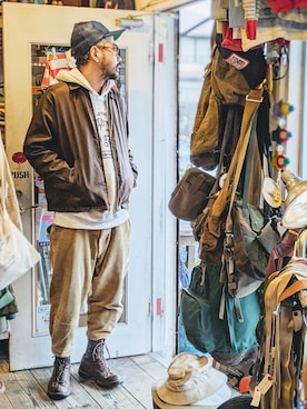 「アイテム（ブルゾン）」を使った、ataco garageさん（メンズ・173cm・40代）の春コーディネート