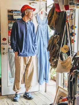 「アイテム（ポロシャツ）」を使った、ataco garageさん（メンズ・173cm・40代）の春コーディネート