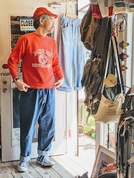「コンバース」｜ataco garageさん（メンズ・173cm・40代）の春コーディネート